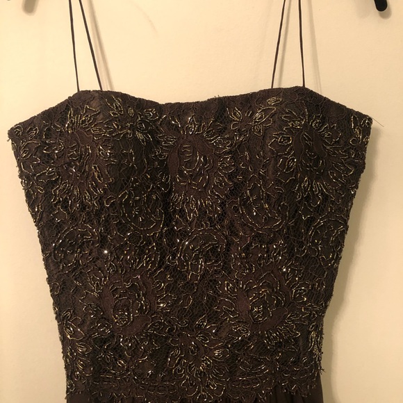 Teri Jon ball gown. Size 8. New w/tags!  Espresso - Picture 2 of 7